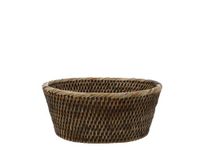 H&H Cestino Ovale In Rattan Cm 23X20Xh10