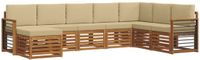 vidaXL - Buiten - bank - set - 8 - st - Natuurlijk - en - Beige