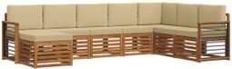 vidaXL - Buiten - bank - set - 8 - st - Natuurlijk - en - Beige