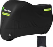 Motorhoes SnelShoppen - Motorfietsafdekzeil met Reflecterende Strepen - Waterdichte en Winterbestendige Motorcover - Zwart - 265 x 105 x 133 cm