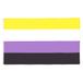 AZ FLAG Vlag Non-binaire Pride 90x60 cm Polyester 100D 2 Ringen