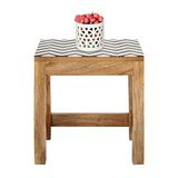Penguin Home Mango Nesting Salontafel Met Zwart En Wit Blad, Groot