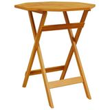 vidaXL - Tuintafel - inklapbaar - Ø70x75 - cm - massief - acaciahout