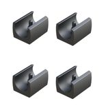 cyclingcolors 4X Klemschaal Glijders Stoelpootdoppen Voetstop Meubelglijders Kunststof Stoel Meubelpoten Rond Zwart (D1 (mm) : 16-17)