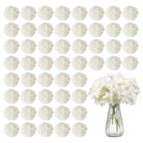VEVOR 65x Kunsthortensia's van Zijde 250mm Kunstbloemen Boeket Wit