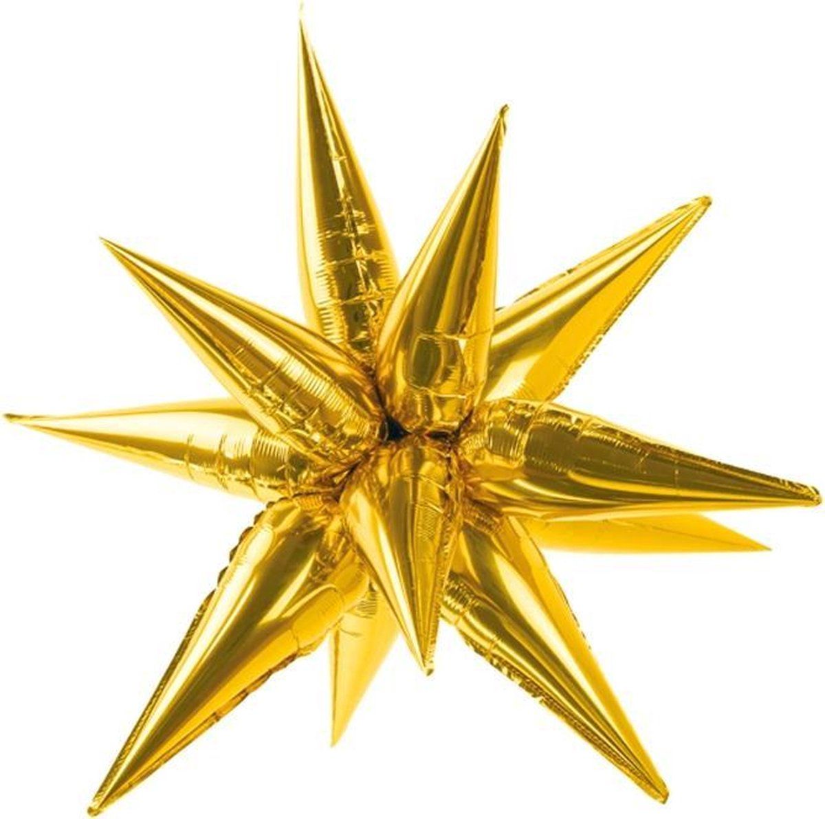 Partydeco Folie Ballon 3D Ster 95 cm Goud