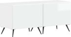 vidaXL Meuble TV Laqué Blanc Bois d'ingénierie