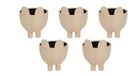 Décopatch HD055Cpack - Lot de 5 supports en papier mâché 8x8x6 cm - Waterproof - Cache-pot chat