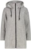 CMP Parka met capuchon van nepbont in technische gemêleerde fleece vrouw