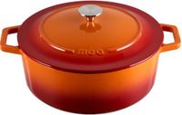 MOA Gietijzeren Braadpan - 7,2L - Ø 30cm - Oranje
