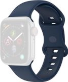 By Qubix Apple Watch Bandje Siliconen Sportbandje Navy Blauw M/L 38mm/40mm/41mm/42mm