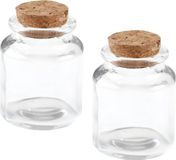 Merkloos Klein flesje - 36 stuks - Transparant - Glas - 5 x 6 cm