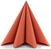 Santex Feest servetten - 20 stuks - Terracotta - 40 x 40 cm - Papier
