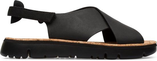 Camper Oruga Sandalen - Dames - Zwart - Maat 39 - Leer - Platte sandalen