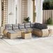 Maison Exclusive - Ensemble de meubles de jardin 9 pièces avec canapé et coussins, beige, en polyrotin
