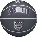 Wilson NBA Team City Collector Basketbal Maat 7 Sacremento Kings Grijs Leer/leder