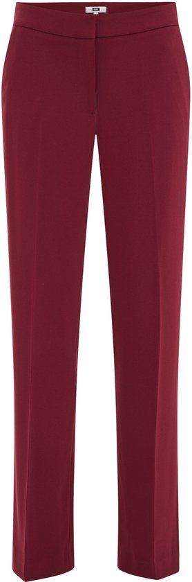 WE Fashion Dames slim fit pantalon - Vintage red - Maat 38