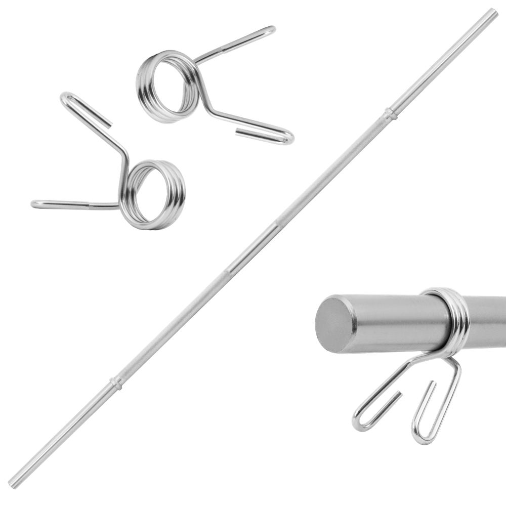 Viking Choice Barbell - Halterstang 180 cm - 28 mm - met 2 veersluitingen - Chroom