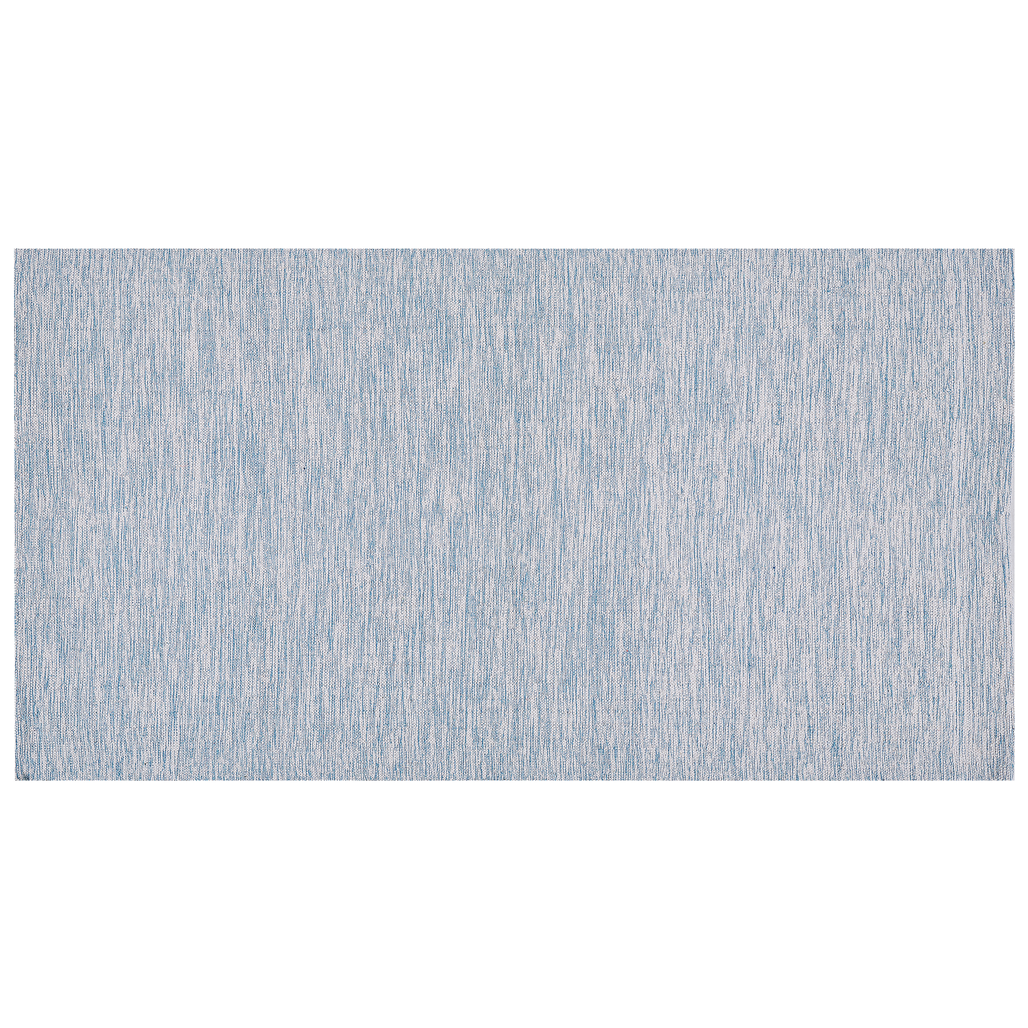 BELIANI Beliani DERINCE - Laagpolig vloerkleed - Blauw - 80 x 150 cm - Katoen