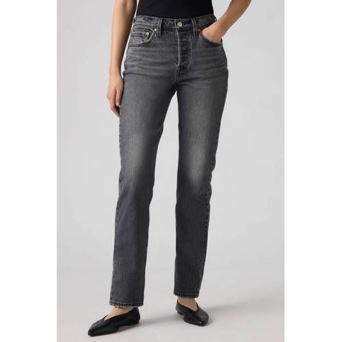 Levi's 501 high waist straight leg jeans
