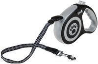 Zoofari Uittrekbare hondenriem - 5M - Zwart/Grijs - max 20kg