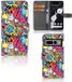 B2Ctelecom Book Case voor Google Pixel 7 Pro Wallet Case met Pasjes Punk Rock