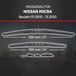 HEYNER® Essuie-glace pour NISSAN MICRA 01.2010 - 12.2020, Essuie-glace plat HYBRID, Aérodynamique & Flexible, Revêtement nanographique
