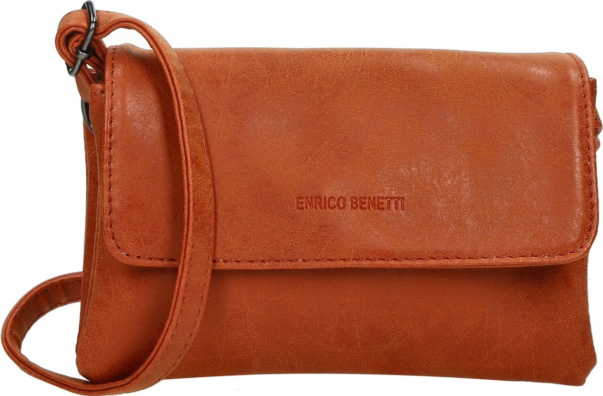 Enrico Benetti Anna crossbodytas met overslag 66638 - roest kleur