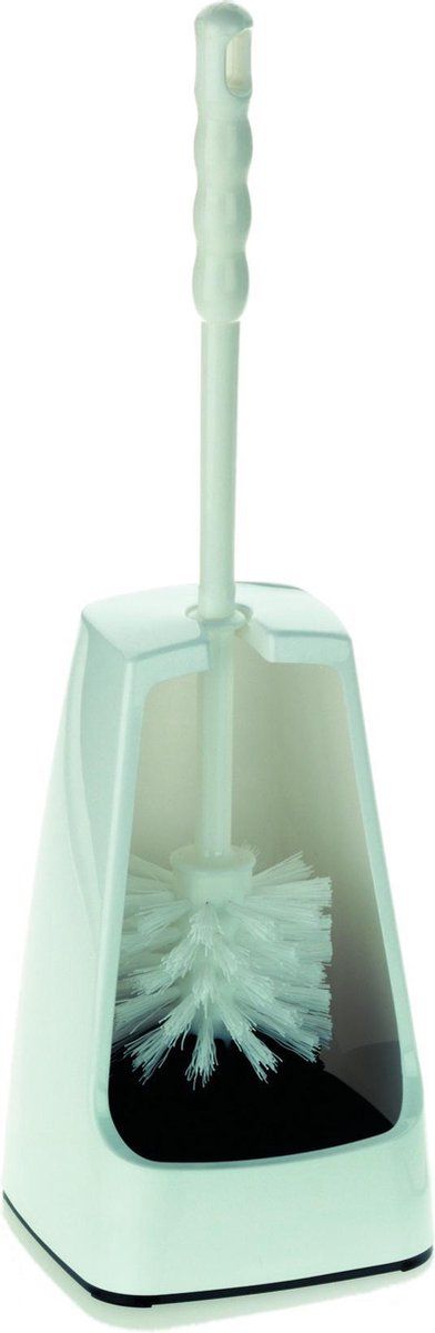 Kela toiletborstel en houder Levin - 38 x 12 cm - wit - 2 delig