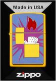 Zippo Stormaansteker - popart Zippo Lighter, zonnebloem, embleem - navulbaar - herbruikbaar - winddicht design - geschenkdoos - Made in USA