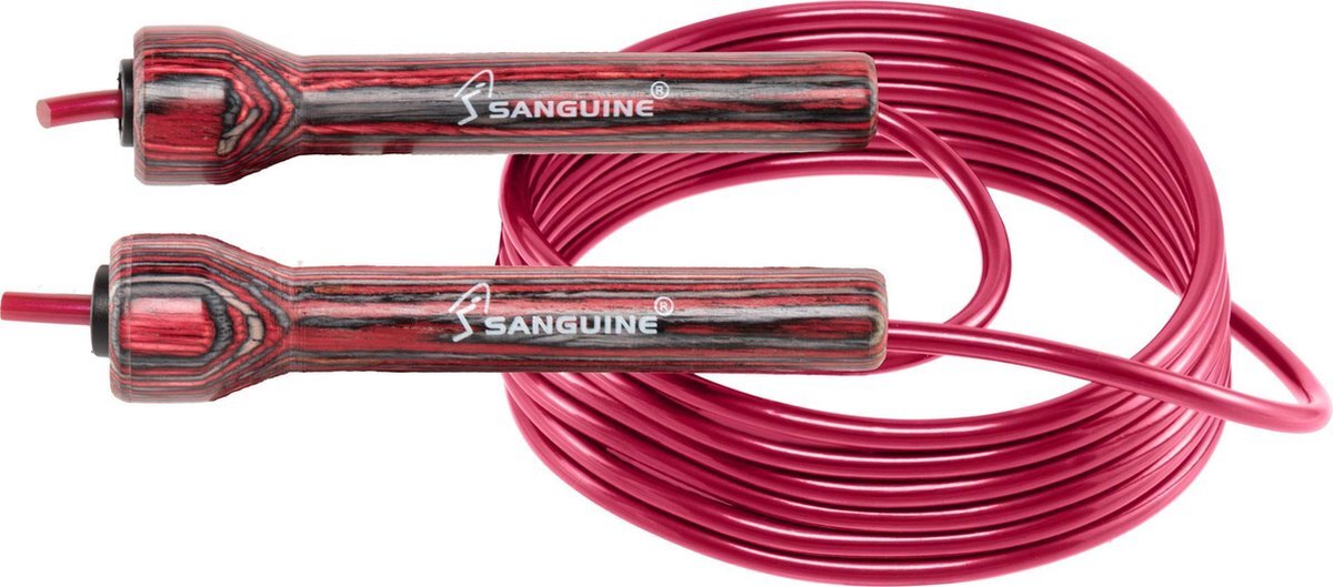 Sanguine Speed Rope Gelakt hout - Metallic Cherry - 305cm/?5mm/140gr - springtouw