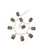 E=M6 5EIN719AG lichtketting met 10 buizen, diamanten, werkt op batterijen, kunststof, zilverkleurig
