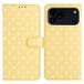 Portefeuille pour iPhone 17 Pro/18 Pro à pois - Jaune