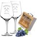 Set de 2 verres à vin de luxe avec design « Glück auf »