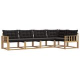 vidaXL - Buiten - bank - set - 5 - st - Wit - en - zwart