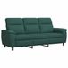 vidaXL Canapé Vert foncé 214 x 90 x 95 cm Tissu
