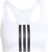 Adidas Soutien-gorge de sport Optime Workout 3-stripes Blanc/Noir L