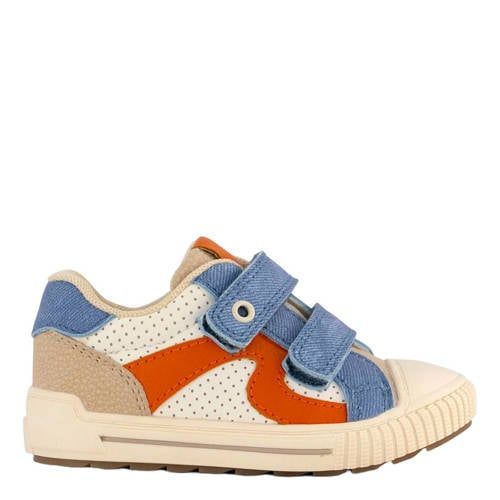Vty sneakers beige/blauw/oranje