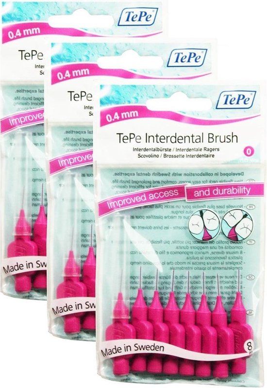 TePe Origineel Roze - 0,4mm - Ragers - 24 stuks