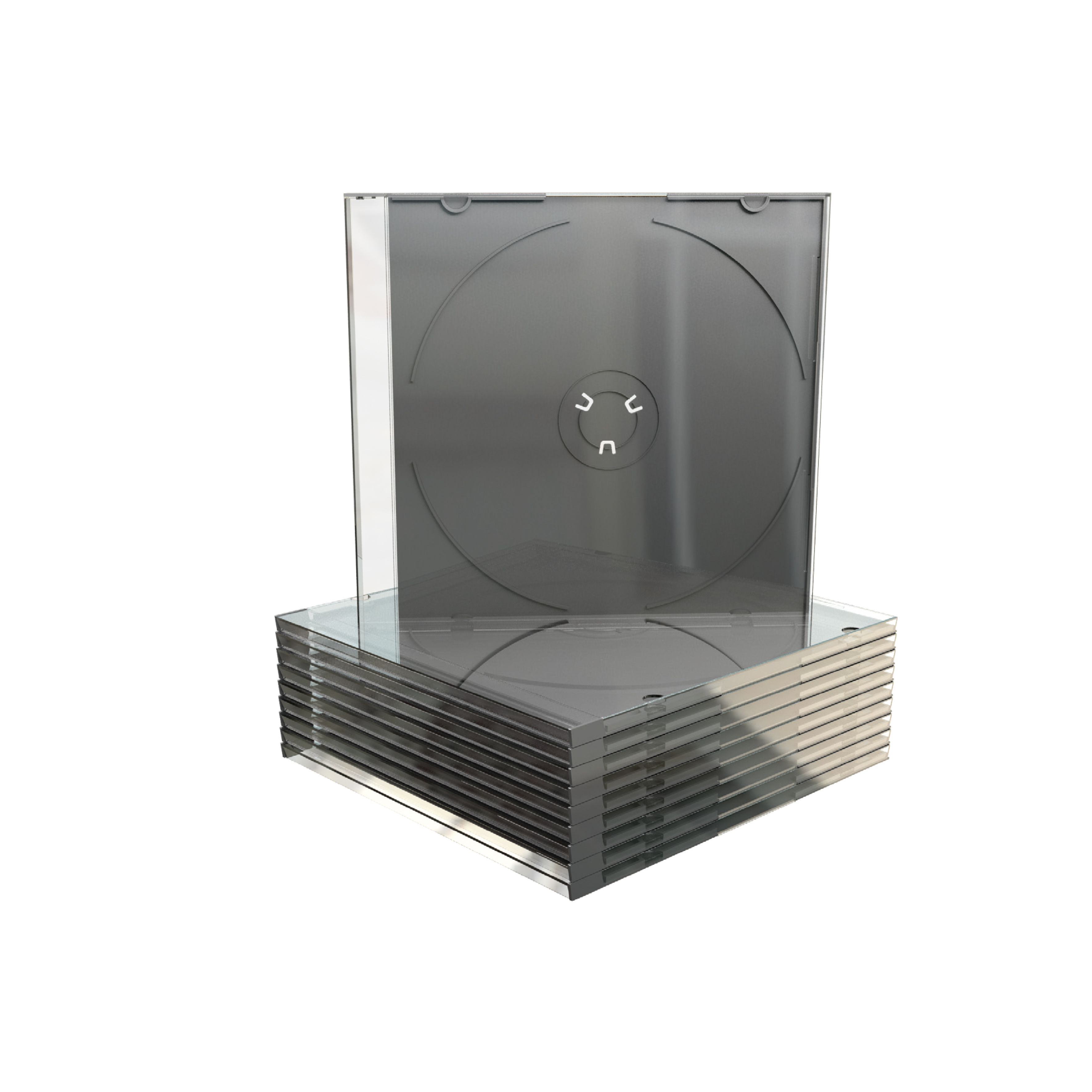 MediaRange BOX21-M - CD-doosje - zwart, transparant