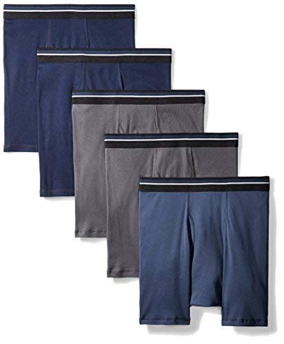 Amazon Essentials Men's Boxershorts - 5-Pack - Dark Navy/Dark Navy/Charcoal - XXL