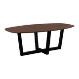 QUVIO Eettafel Sofia - Deens ovaal - 220x110 cm - W-poot - FSC® gecertificeerd mangohout - Bruin
