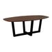 QUVIO Eettafel Sofia - Deens ovaal - 220x110 cm - W-poot - FSC® gecertificeerd mangohout - Bruin