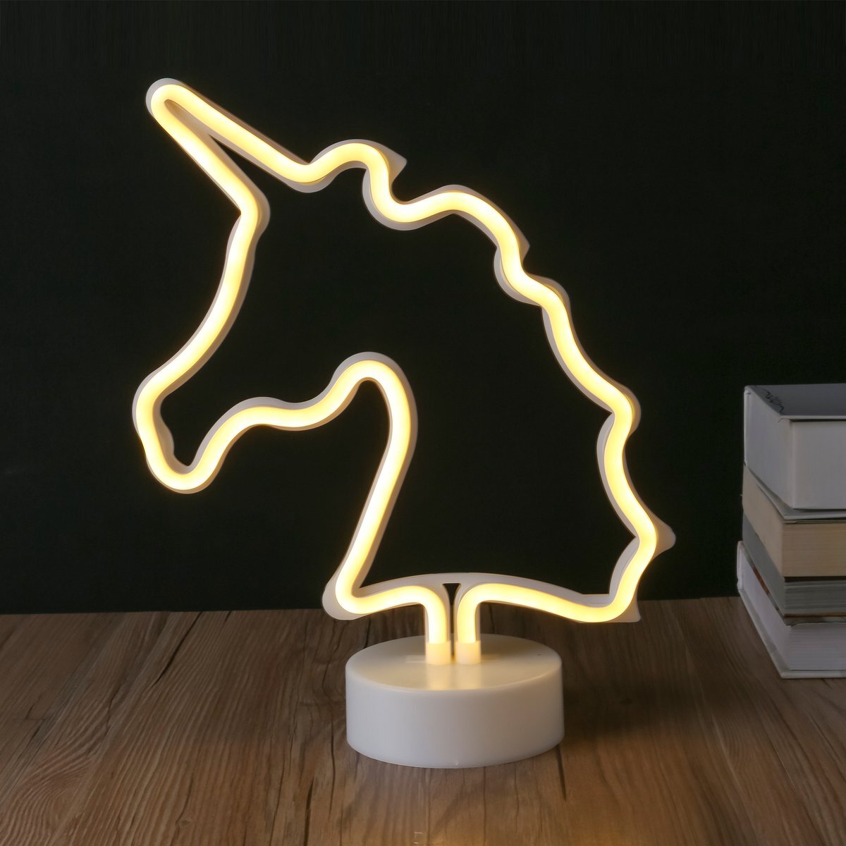 CozyDesigns Led nachtlamp - 3D Unicorn Geel - Led lamp - Sfeerverlichting - Led lamp -