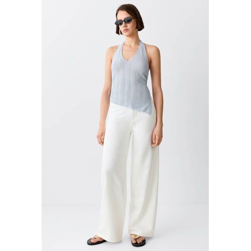 MANGO TEEN wide leg jeans - wit