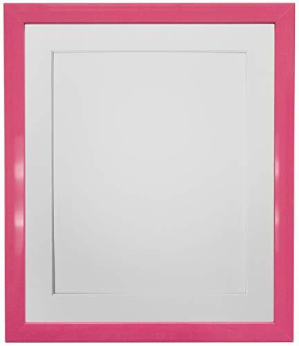 FRAMES BY POST FRAMES DOOR POST 0.75 Inch Roze Foto Frame Met Witte Bevestiging 10 x 8 Beeldgrootte 8 x 6 Inch Kunststof Glas