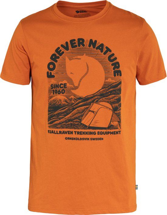 Fjällräven Equipment T-shirt - Men - Sunset Orange - Size M - 2023