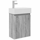 vidaXL Badkamermeubel met kraan Grijs Sonoma 45,5 x 22,5 x 84 cm