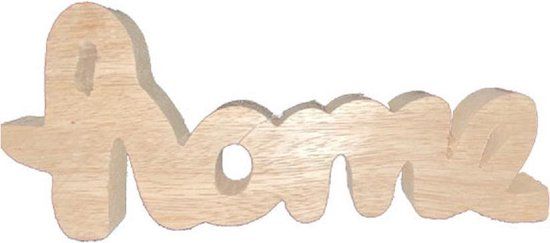 L28 HOME hout Tafel 18x7 cm - Bruin - Glas