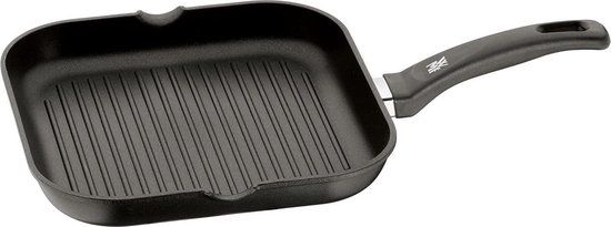 WMF Grillpan - 27x27cm - Zwart - RVS - Vierkant